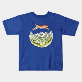 Jumping tiger Kids T-Shirt